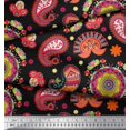 thumbnail image 3 of Soimoi Poly Georgette Fabric Mandala & Paisley Ethnic Print Sewing Fabric Yard 42 Inch Wide, 3 of 3