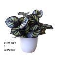 thumbnail image 4 of fastboy Artificial Potted Plant Leaf Simulation Leaves Home Office Desktop Greenery Decoration, Plant Type 2, 4 of 5