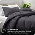 thumbnail image 2 of Bare Home Goose Down Alternative Comforter Set - 3 Piece Set - Queen, Forged Iron Gray, 2 of 7