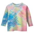 thumbnail image 4 of Splozh T-Shirts pour Tout-Petites Fille Volants Fille Décontracté Col Rond Manches Trois Quarts T-Shirt Régulier Basique Haut à Manches 3/4 Rouge Melon D\'eau, 4-5 Ans, 4 of 5