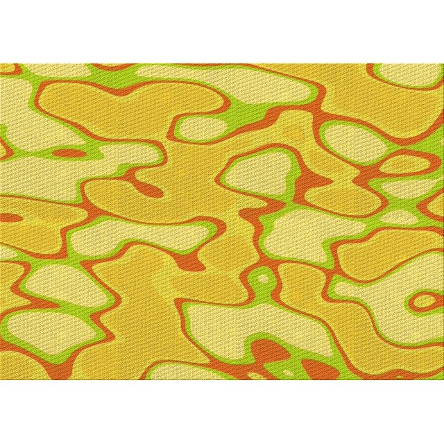 Ahgly Company Tapis d'Intérieur Rectangulaire Transitionnel Jaune Banane Lavable à la Machine, 2 Pieds x 5 Pieds