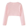 thumbnail image 3 of Besolor Girls Knit Cardigan Shrug Long Sleeve Button Closure Sweaters Cute Bowknot Front Cropped Tops Dress Cover Ups, 3 of 4
