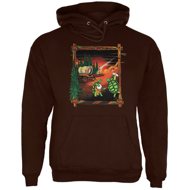 Grateful Dead - Chandail à Capuchon à Capuche Chocolat Covered Wagon