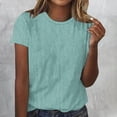 thumbnail image 1 of Wiyuqeen T-Shirts Décontractés à Rayures pour Femmes, Classiques et Confortables, Col Rond, Manches Courtes, Hauts Amples, Tunique d'Été, T-Shirts Graphiques Mode pour Petites Femmes 2024, 1 of 4