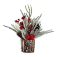 thumbnail image 1 of simhoa Tabletop Christmas Tree Art Crafts Christmas Gift for Living Room Shelf Home Apples, 1 of 8