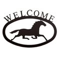 thumbnail image 1 of Village Wrought Iron WEL-17-S Small Welcome Sign-Plaque - Running Horse, 1 of 2