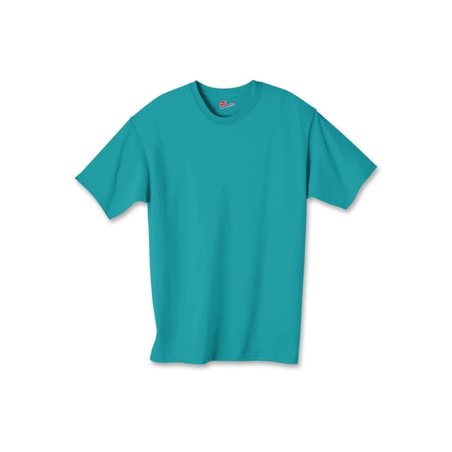 Hanes Authentic TAGLESS Kid`s Cotton T-Shirt, L, Teal