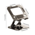 thumbnail image 4 of pstuiky Rotating Tablet Stand 360° Adjustable & Foldable Aluminum Alloy Holder for Phones & Tablets Up to 12.9" Desktop & Travel Use Secure Anti-Slip Base Portable Work & Viewing Stand, 4 of 8
