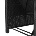 thumbnail image 5 of vidaXL Sun Lounger with Cream White Cushion Poly Rattan Black, 5 of 5