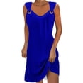 thumbnail image 1 of Erwazi Robes d'Été Décontractées pour Femmes, Robes de Plage d'Été, Robe Midi Sans Manches, Robe Bohème de Vacances, Robe Débardeur, 1 of 5