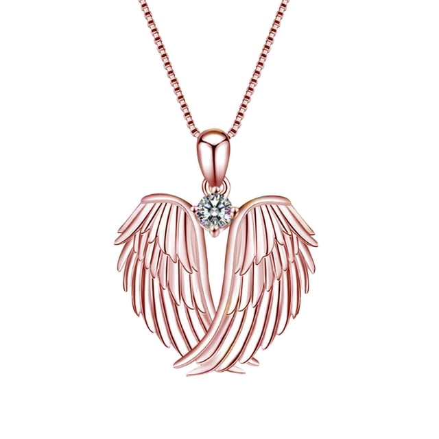 Heliisoer Collier Ange - Pendentif Ange - Collier Pierre de Naissance pour Femmes Bijoux