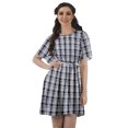 thumbnail image 1 of Moomaya Printed Moss Georgette Dresses Women A-Line Tunic With Drawstring Belt, 1 of 4