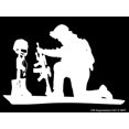 thumbnail image 2 of MWht 11.1in. Soldier Praying Over Battlefield Cross Decal Vinyl Sticker Graphics for Cars Trucks SUV Vans Walls Windows Laptop|Matte White|11.1 X 7.5 Inch|URI694-MW, 2 of 4
