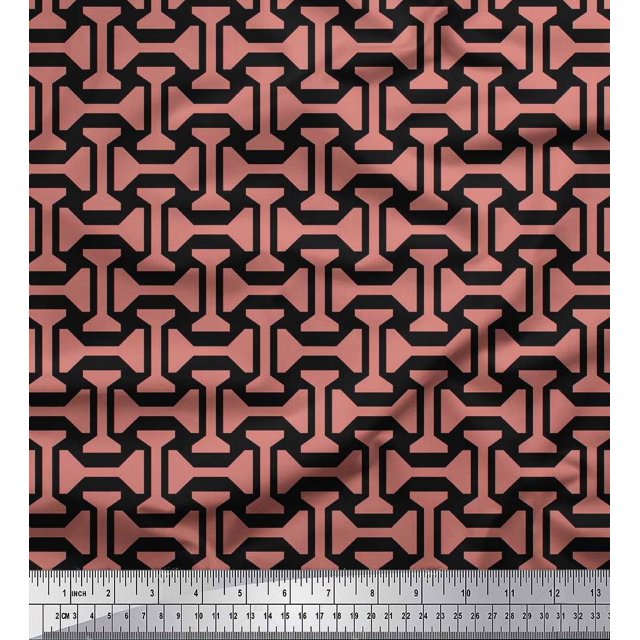 Soimoi Cotton Jersey Fabric Geometric Abstract Print Fabric by The Yard 58 Inch Wide