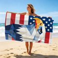 thumbnail image 1 of Aufmer Three Tone Theme Printed Swim Towel Fast Dry Fabric Making Large Size Design For Seaside Swimming Pool Outdoor Leisure Activity Wiping Use(31.49x62.99in), 1 of 9