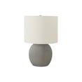 thumbnail image 4 of Monarch Specialties Lighting, 20"h, Table Lamp, Grey Concrete, Ivory / Cream Shade, Contemporary, 4 of 6