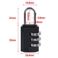 thumbnail image 2 of 4-Digit Password Combination Padlock Zinc Alloy Suitcase Smart Password Lock, 2 of 11