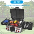 thumbnail image 3 of Graflsoa Interactive Electric BBQ Grill Playset with Steam, Sound & Light - 19-Piece Pretend Cooking Toy for Kids, Perfect Gift for Ages 3+ (Red & Black), 3 of 7