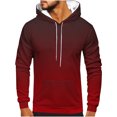 thumbnail image 1 of Rbaofujie Chandails d'Automne Hommes Décontractés Mode Col Rond Poches Imprimé Dégradé Chandail à Enfiler Manches Longues Hauts Chandail à Capuche Chandails à Capuche pour Hommes, 1 of 5
