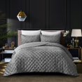 thumbnail image 1 of Grace Living Xavion Crushed Velvet Comforter Set - Soft and Shiny, 1 of 5
