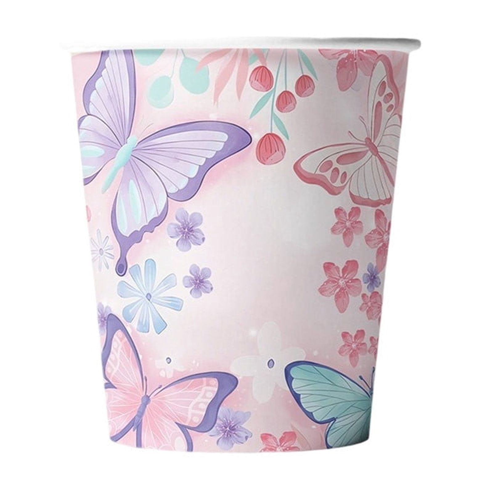 Kids' Party Supplies,Birthday Party Decorations Butterflies Birthday Party Supplies Colorful Tableware Set of Disposable 10Pcs Tableware Paper Cups Graduation Party Supplies