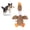 Brown, variant on Wuztai Indestructible Dog Toy, Squeaky Dog Chew Toys for Small Medium Dogs, Puppy Teething Toys for Boredom Anxiety Relief Teeth Cleaning