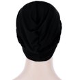 thumbnail image 2 of Bangcool Turban Tresse Torsadée Bonnet Élastique Couvre-Cheveux Perte de Cheveux Sleep Cap, 2 of 8