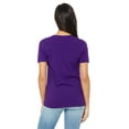 thumbnail image 2 of Bella Canvas 6405 Missy Jersey T-Shirt à Manches Courtes à Col en V, L, Violet Équipe, 2 of 3