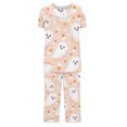 thumbnail image 4 of Jamicy Pyjama pour Femmes Pyjama pour Femmes à la Mode Décontracté Ample Imprimé Col Rond à Boutons Pantacourt Ensemble de Pyjama Pyjama d'Halloween, 4 of 4