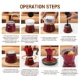 thumbnail image 4 of Italian Coffee Maker, Accessories Brewer Tool 150ml Single Valve 3 Cups with Coffee Distributor Spoon Paper Filter for Home Brewing, 4 of 7