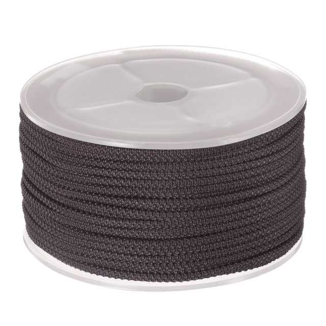 Unique Bargains Nylon Beading Thread Cord 2mm Extra Strong Braided Nylon String for Necklace Crafting 15M/49 Feet, Coffee