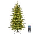 thumbnail image 1 of Costway 6 FT Artificial Christmas Tree with 714 Branch Tips 260 LED Lights 3 Timers Remote, 1 of 10