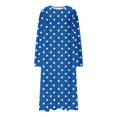 thumbnail image 3 of Erwazi Chemises de Nuit pour Femmes Maxi Col Rond Manches Longues Vêtements de Nuit Confortables Imprimé Ample Doux Décontracté Robe de Nuit Confortable, 3 of 5