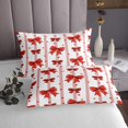 thumbnail image 3 of Erosebridal Princess Bowknot Quilt Sets for King Size Bed, Red Ribbon Bed Set, Cartoon Stripes Decor, 3 of 5