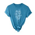 thumbnail image 1 of Pompotops T-shirt à Manches Courtes Imprimé Mode pour Femmes Blouse Décontractée Ample en Solde, 1 of 7
