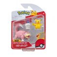 thumbnail image 2 of Pack de figurines de combat Pokémon : Pikachu (femelle) + Funécire & Ramoloss, 2 of 2