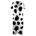 thumbnail image 5 of Cameland Robe d'Été pour Femme Décontractée à Col en V avec Boutons, Manches Courtes, Imprimée, Coupe Évasée, avec Poche, 5 of 5