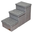 thumbnail image 4 of Almencla Escaliers pour Chien à 3 Niveaux avec Compartiments de Rangement, Résistants aux Égratignures, Rampe pour Chat Âgé, Gris, 4 of 8