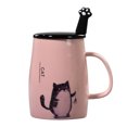 thumbnail image 1 of Ceramic Mug Cartoon Animal Printed Milk Mug Tea Mug Coffee Mug with Lid & Spoon, 1 of 6