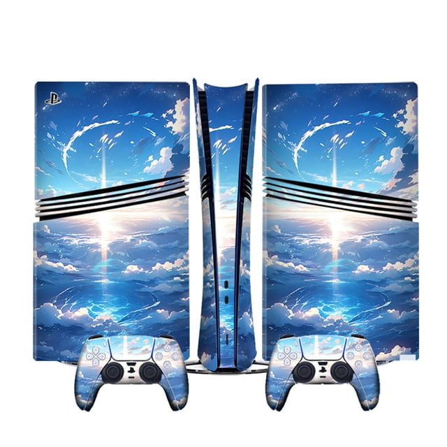 Compatible With PS5 Pro Consoles Cartoon Anime Stickers Set, Cute Custom Decals with Game Controller Skin