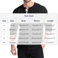 thumbnail image 5 of Lmnyox Men's Long Sleeve Shirt Vintage Casual Crew Neck Button T Shirt Solid Basic Texture Pullover Tee, 5 of 5