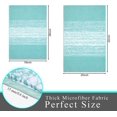 thumbnail image 2 of Bathroom Rug Set of 2, Anti-Slip Washable Plush Bathroom Floor Mat, Microfiber Absorbent Striped Bath Rug for Tub, Bathroom and Shower (18''x26''+20''x32'', Aqua Blue), 2 of 6