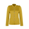 thumbnail image 4 of Mikilon Women's Solid Color Long-Sleeved Slim-Breasted Small Suit Short Coat Top, 4 of 5