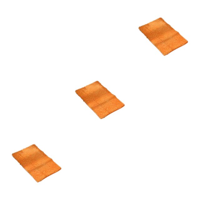 Youkk Polyester Chenille Bath Mat - Strong Water Absorption Exquisite Crafted Soft Texture No Shedding Orange 40cm*60cm 3Set