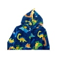 thumbnail image 3 of FOCUSNORM Robe de Nuit à Capuche pour Enfants, Imprimé Dinosaure/peignoir de Bain Uni, 3 of 9