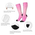 thumbnail image 3 of Wukai Breast Cancer Pink Ribbons Awareness for Contrast Color Stockings, Sports Fitness Adult Long Socks, Unisex, 3 of 6