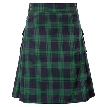 Lefu 5 Yard Men Scottish Kilts Highland Casual Kilt 4 Colors Pocket Pleated Skirt