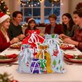thumbnail image 3 of Wooowa Christmas Drawstring Gift Bag Sets, Festive Closure Pouches for Holiday Present Packaging, 3 of 6