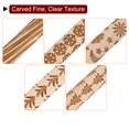 thumbnail image 4 of Uxcell 5 Pcs Rouleau d'Argile en Bois 4 Pouces Motif Flocon de Neige Rouleaux de Bois Outils de Poterie Rouleaux de Texture Grain de Bois pour Cuisson d'Argile Pâte à Modeler DIY, 4 of 7