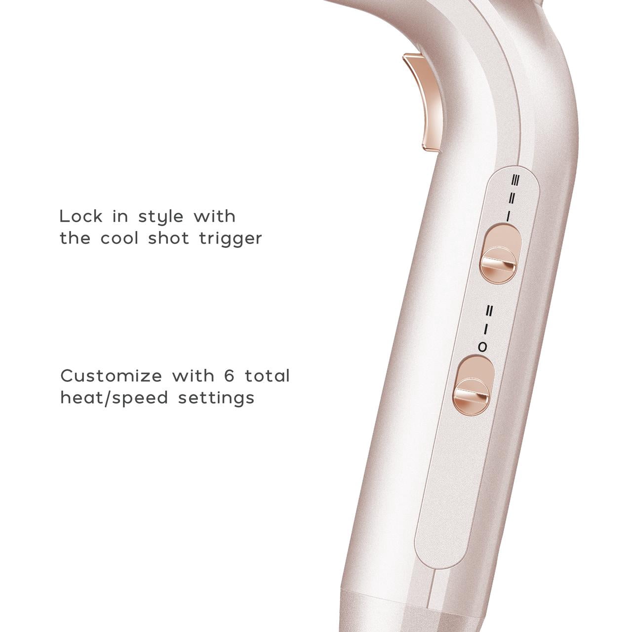 Infinitipro by Conair Smoothwrap Advanced Ionic Ceramic Hair Dryer, Rose Gold, 1 Pk, Gift for Her